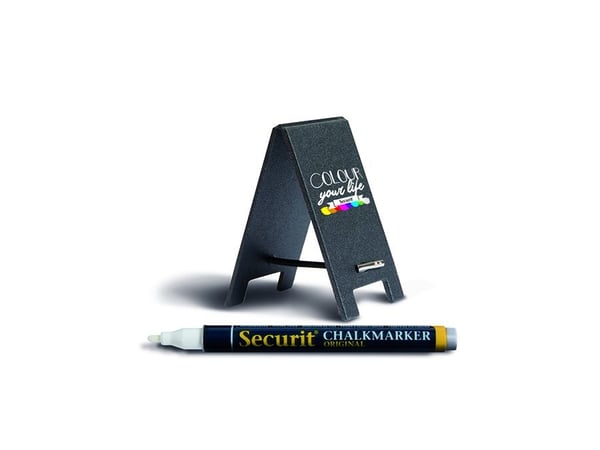 Securit® dobbeltsidet mini SANDWICH skilt, sort