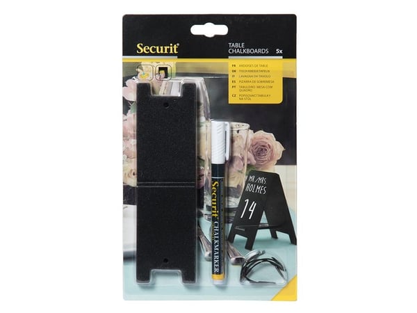 Securit® dobbeltsidet mini SANDWICH skilt, sort