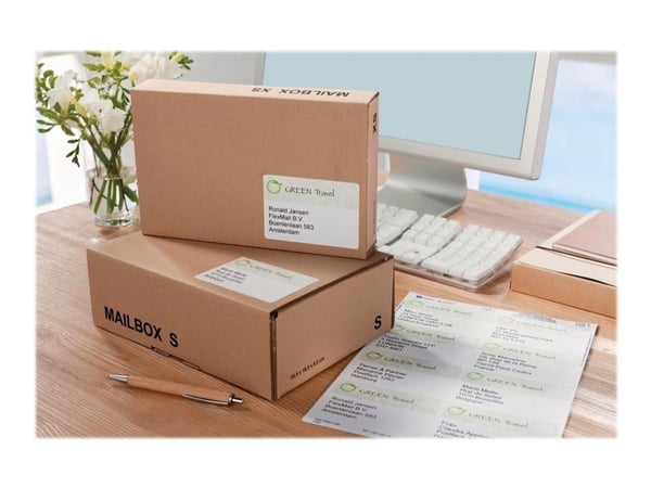 Avery QuickPEEL Recycled Labels LR7167 - Permanet adhesiv - naturlig hvitt - 199.6 x 289.1 mm 100 etikett(er) (100 ark x 1) adresselapper