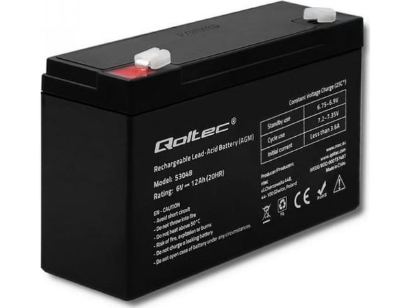 Qoltec 53048 - UPS-akku - 1 x akku - Lyijyakku - 12 Ah