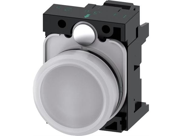 Siemens 3SU1102-6AA60-3AA0, 30 mm, 60 mm, 80 mm, 1 kpl, Valkoinen, Tšekin tasavalta