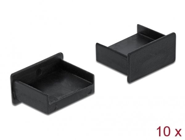 DeLOCK 64102, USB A-tyyppi, Polypropeeni (PP), Musta, 6,5 mm, 13 mm, 4 mm
