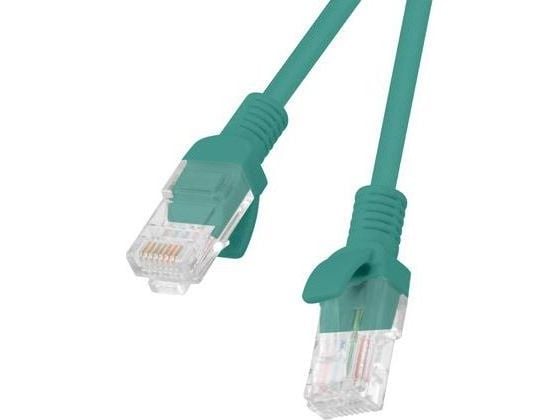 Lanberg - Liitäntäkaapeli - RJ-45 (uros) RJ-45 (uros) - 50 cm - UTP - CAT 5e - muotoiltu, solmuton, säikeistetty - vihreä, RAL 6024