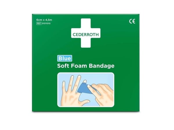 Cederroth Soft Foam Bandage Blå 6 cm x 4,5m