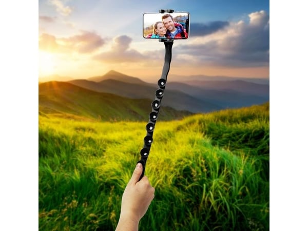 Snake Fleksibel selfiestang Svart