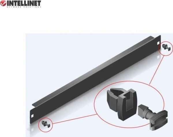 Intellinet Network Solutions 1U rackmonterbart fasadepanel for 19-rack, metall, svart (922197)