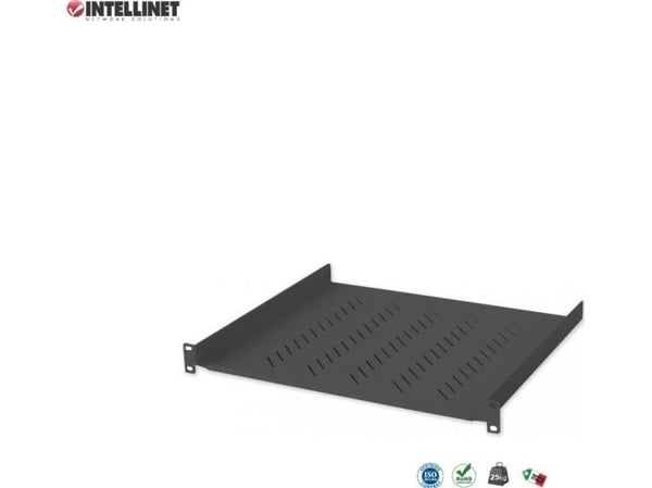 Intellinet 1U rackhylle 305 mm 19" 2 monteringspunkter perforert svart (I-CASE TRAY-130BK)