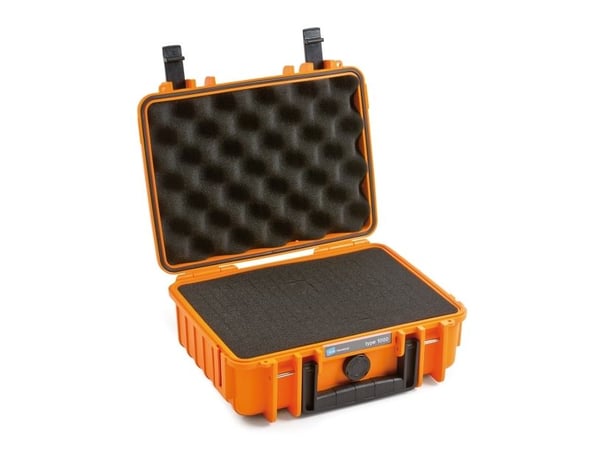 B&W Cases 1000/O/SI, Oransje, Polypropylen (PP), Støvresistent, Vannbestandig, 248,92 x 175,26 x 93,98 mm, 269,2 mm, 215,9 mm