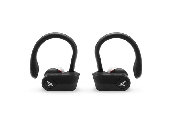 SAVIO TWS-03 - True wireless-hodetelefoner med mikrofon - i øret - over-øret-montering - Bluetooth - svart