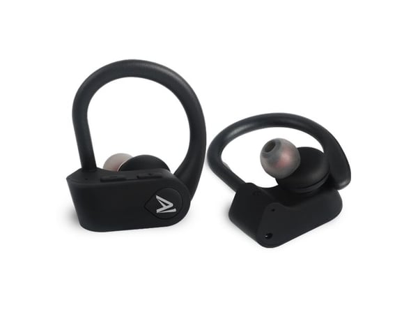 SAVIO TWS-03 - True wireless-hodetelefoner med mikrofon - i øret - over-øret-montering - Bluetooth - svart