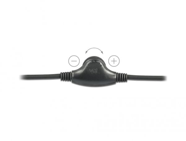 Delock - Lydsplitter - mini-phone stereo 3.5 mm hann vinklet til mini-phone stereo 3.5 mm hunn - 25 cm - svart