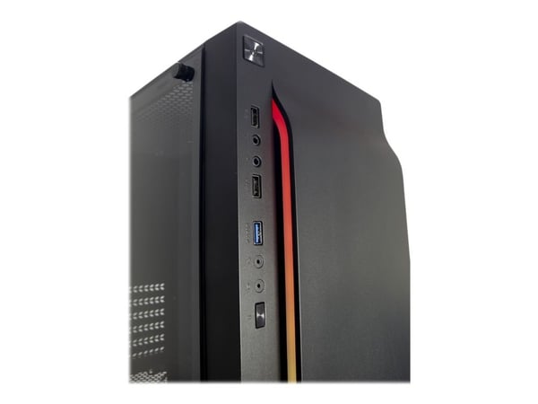 Inter-Tech A-3411 Creek - Tower - ATX - genomskinlig sidopanel (härdat glas) - ingen strömförsörjning - USB/ljud