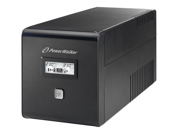 PowerWalker VI 1000 LCD - UPS - AC 220/230/240 V - 600 watt - 1000 VA - 7 Ah - USB - utgangskontakter: 4 - svart