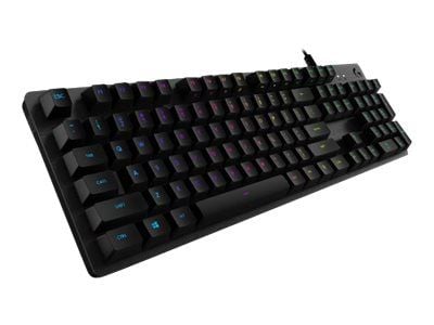 Logitech Gaming G512 - Tastatur - bakgrunnsbelyst - USB - US International - tastsvitsj: GX Blue - karbon