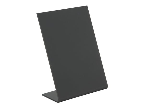 Securit® L-formet A7 akryl bordskilt i sort