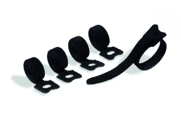 Durable Cavoline Grip Tie, Hook & loop cable tie, Musta, 20 cm, 10 mm, 5 kpl