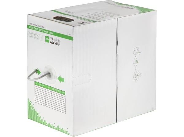 DELTACO TP-48BH - Irtokaapeli - 305 m - UTP - CAT 6 - harmaa - harmaa
