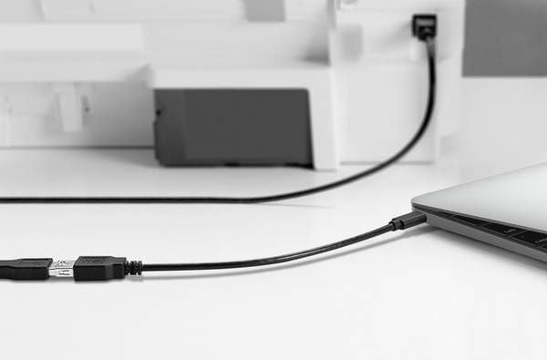 Renkforce RF-4455819, 0,15 m, USB C, USB A, USB 3.2 Gen 1 (3.1 Gen 1), 5000 Mbit/s, Sort