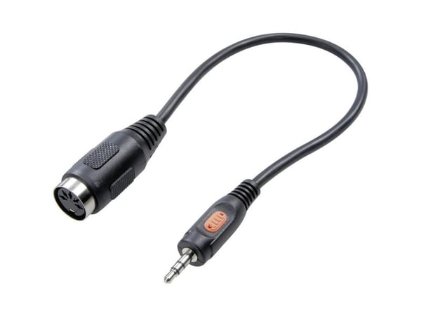 SpeaKa Professional SP-7869840, 3.5mm, Hankjønn, DIN (5-pin), Hunkjønn, 0,2 m, Svart