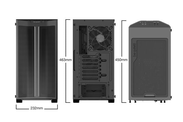 be quiet! Pure Base 500DX - Miditower - ATX - ingen strømforsyning - USB/Lyd - Sort - (Inkl. 3 x Pure Wings 2 blæsere)