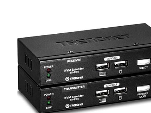 TRENDnet TK-EX4 KVM Extension Kit - Förlängare för tangentbord/video/mus - USB - upp till 100 m