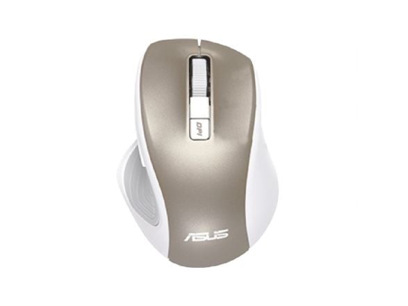ASUS MW202 - Mus - optisk - 6 knapper - trådløs - 2.4 GHz - USB trådløs mottaker - muddergrå