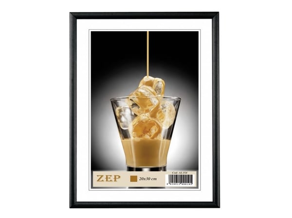 ZEP AL1B4, Enkel bilderamme, Aluminium, Sort, Bord, Vegg, 20 x 30 cm, Rektangulær