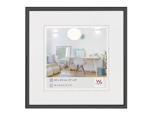 Bilde-/ramme Walther New Lifestyle 20x20 svart plast (KV220B)