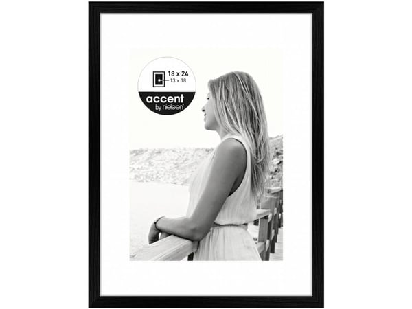 Nielsen Aura svart 18x24 i tre inkl. passepartout 1134000