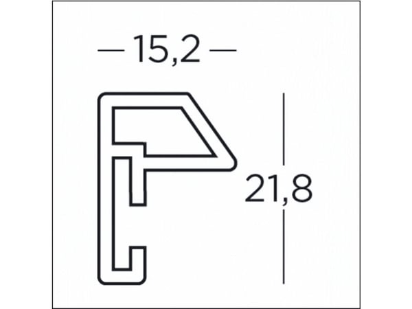 Walther ES030W, Enkel bilderamme, Plast, Hvit, Vegg, 15 x 20 cm, Rektangulær