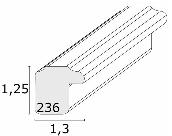 Deknudt ramme S236H3 DIN A4 21x29,7 tre mørkebrun