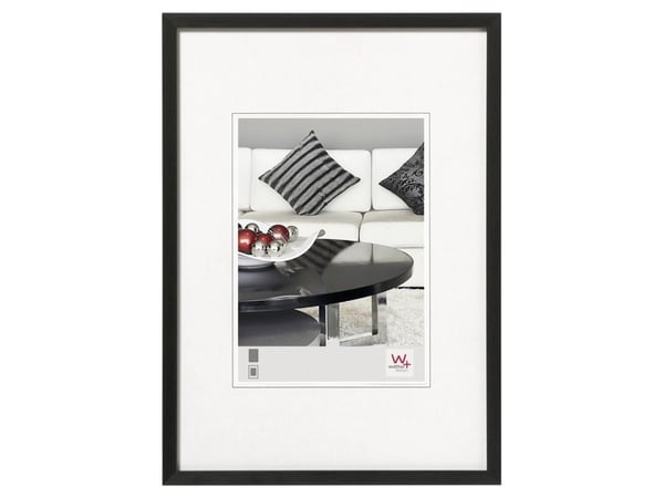 Walther AJ342B, Enkel bilderamme, Aluminium, Sort, Matte, Vegg, 29,7 x 42 cm