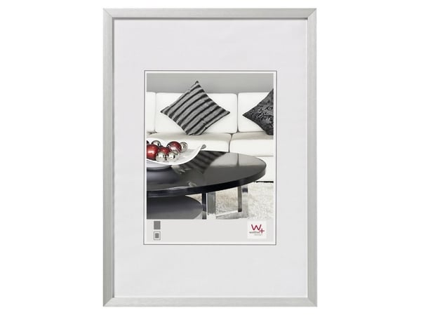 Walther AJ342S, Enkel bilderamme, Aluminium, Sølv, Matte, Vegg, 29,7 x 42 cm