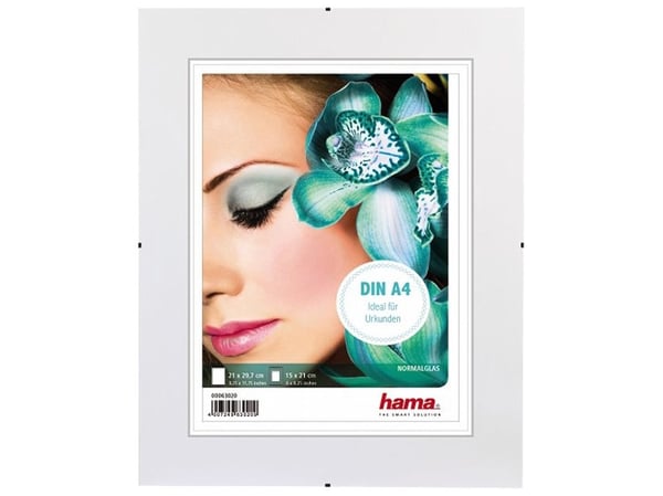 Hama Frameless Picture Holder Clip-Fix - Fotoholder - Designet for : 6x8,3" (15 x 21 cm) - glass - rektangulær