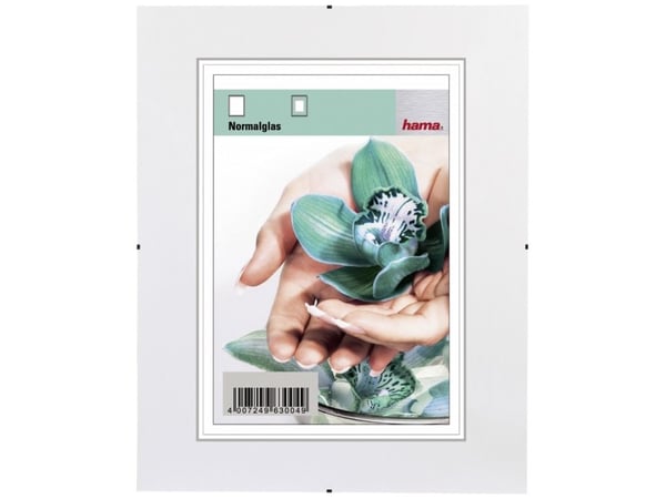 Hama Frameless Picture Holder Clip-Fix - Fotoholder - Designet for : 8x11 in (20x28 cm) - glass - rektangulær