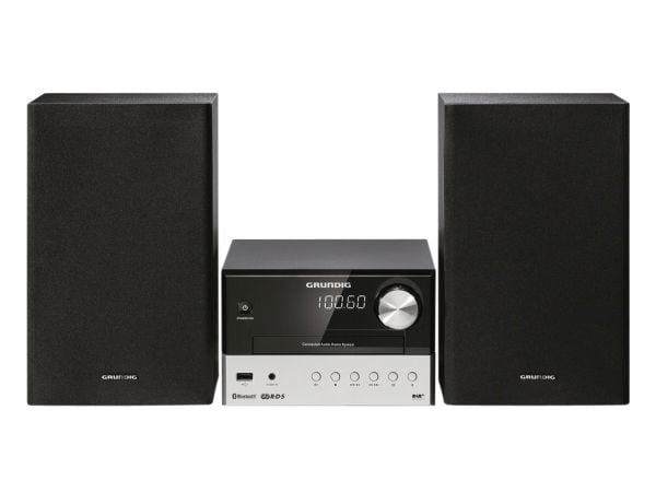 Grundig CMS 3000 BT DAB+ - Mikrosystem - 2 x 15 watt - sølv/svart