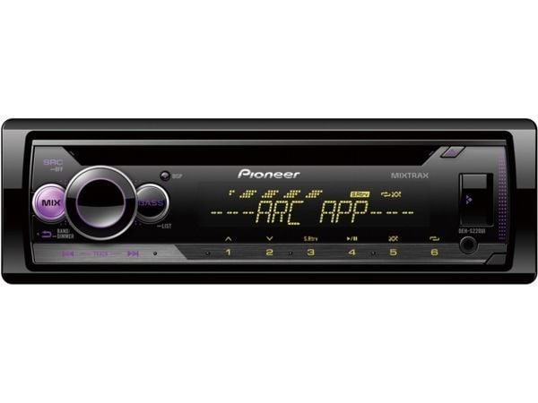 Pioneer DEH-S220UI, Sort, 1 DIN, 50 W, CD, MP3, WAV, WMA, LCD
