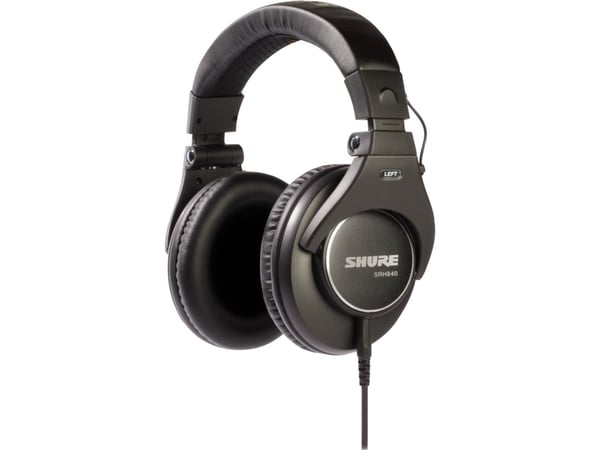 Shure SRH840, Koblet med ledninger (ikke trådløs), 5 - 25 Hz, 317,5 g, Hodetelefoner, Sort