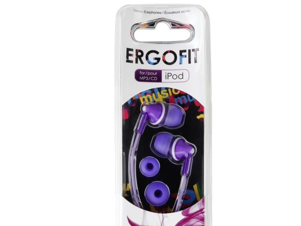 Panasonic RP-HJE125 - Ergofit - ørepropper - i øret - kablet - 3,5 mm jakk - fiolett