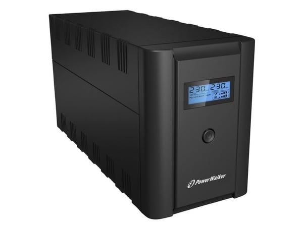 PowerWalker VI 1200 LCD/IEC - UPS - AC 230 V - 600 watt - 1200 VA - 7 Ah - USB - utgangskontakter: 6 - svart