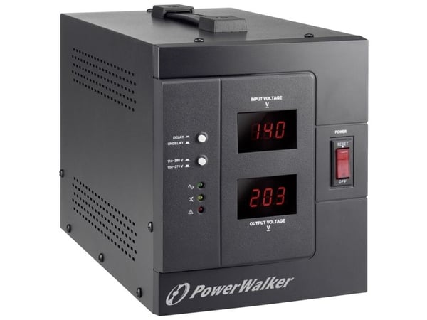 PowerWalker AVR 3000/SIV - Automatisk strømregulator - AC 230 V - 2400 Watt - 3000 VA - output-stikforbindelser: 2 - lajittelu