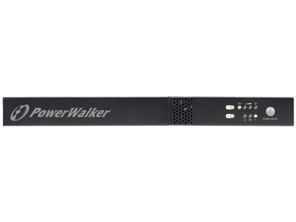 PowerWalker VFI 1000R/1U - UPS (kan monteres i rack) - 800 watt - 1000 VA - 7 Ah - RS-232, USB - utgangskontakter: 3 - 1U - 19" - svart