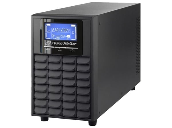 PowerWalker VFI 2000C LCD - UPS - 1600 Watt - 2000 VA - 9 At - RS-232, USB - utgangskontakter: 4 - PFC - svart