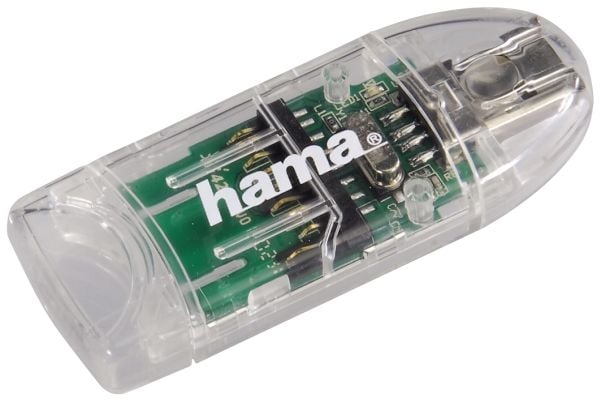 Hama 8in1 SD/MicroSD-kortläsare, microSDHC,miniSDHC, 480 Mbit/s, Windows ME/2000/XP/Vista Mac OS 10.x +, 27 x 72 x 10 mm