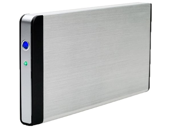 Fantec FB-C25US2, HDD-kotelo, 2.5", SATA, 3 Gbit/s, USB-liitettävyys, Hopea