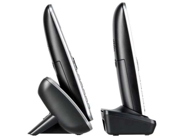 Panasonic KX-TG6812 - Trådløs telefon med opkalds-ID - DECT\GAP - sort + ekstra telefonrør - Engelsk brugervejledning