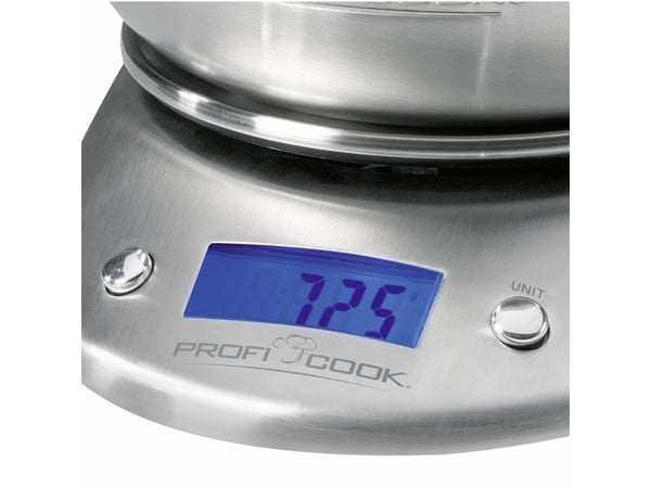 ProfiCook PC-KW 1040 - Köksvåg - 2 liter - rostfritt stål/svart