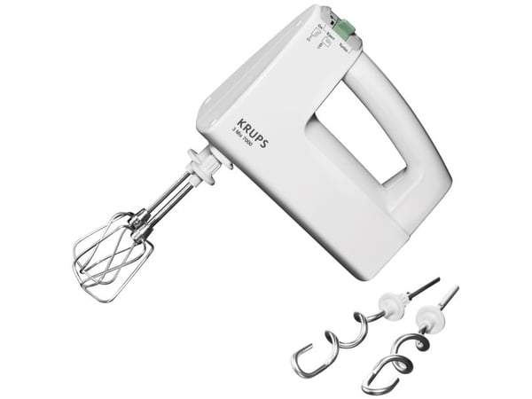 Krups F60814, Håndmikser, Hvit, 500 W, 224 mm, 110 mm, 213 mm