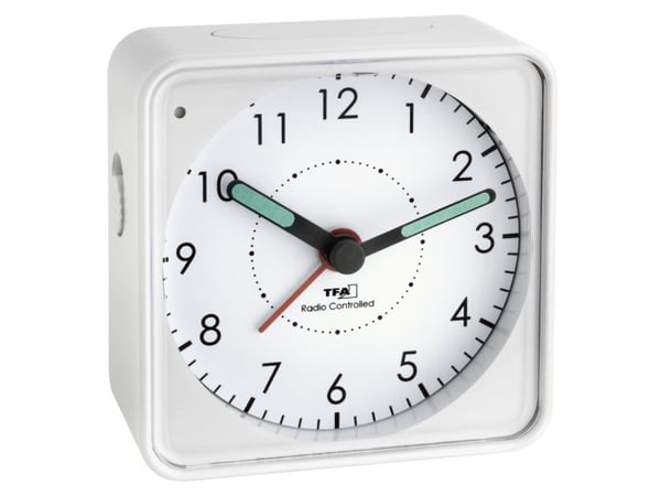TFA-Dostmann 60.1510, Quartz vekkerklokke, Hvit, Gutt/Jente, Analog, Batteri, AAA