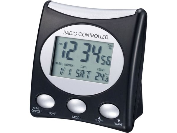 Technoline WT 221 T, Digital vekkerklokke, Svart, 12/24h, LCD, Batteri, 76 mm